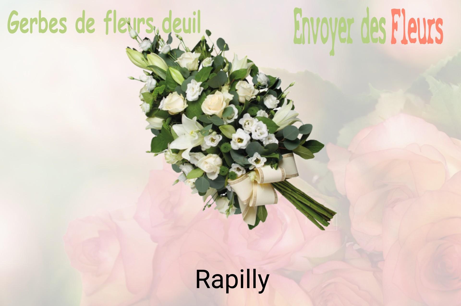 Gerbe de fleurs de deuil livrée à Rapilly